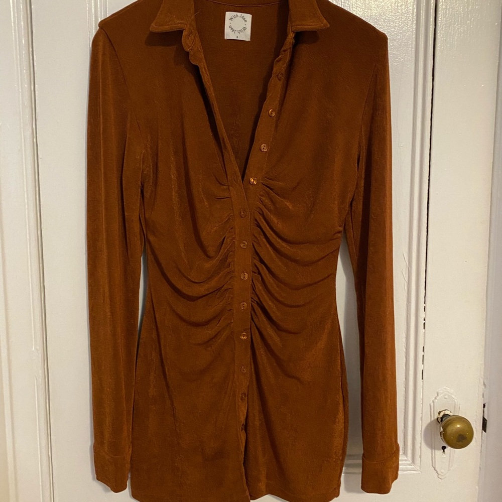 With Jean Andy Dress in Chocolate